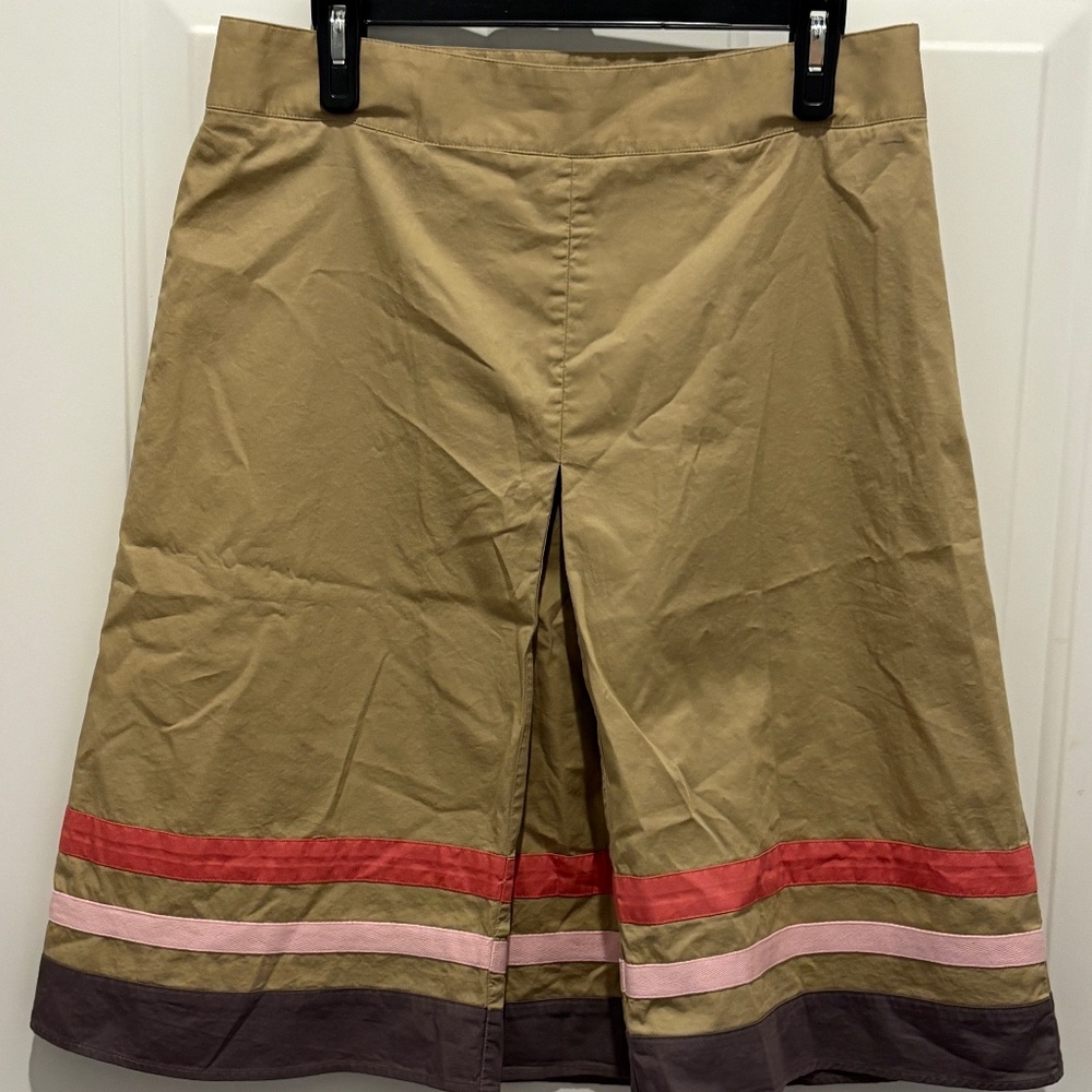 Merona A-Line Midi Skirt with Striped Hem